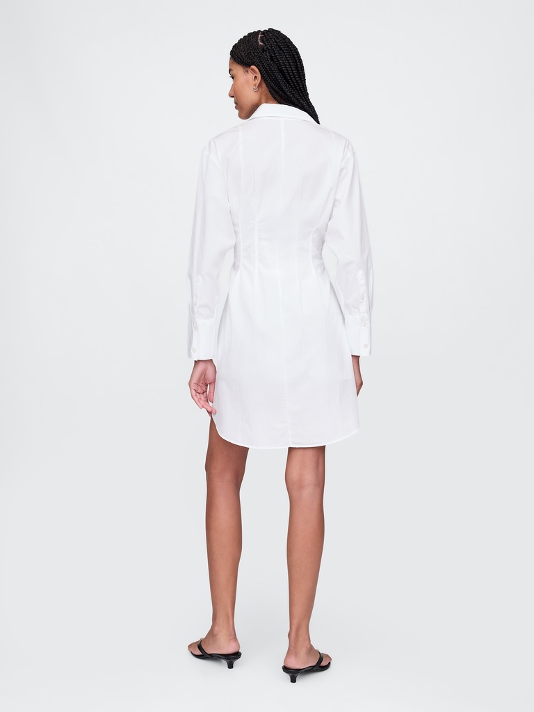 Organic Cotton Poplin Mini Shirtdress