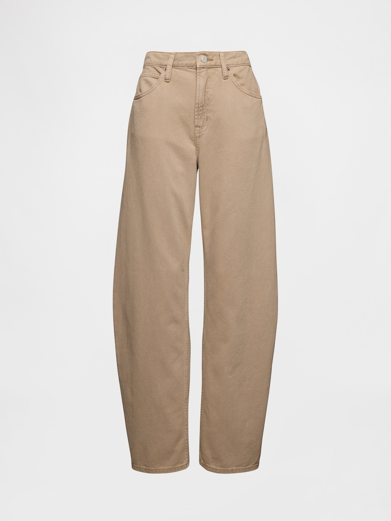 High Rise Barrel Jeans