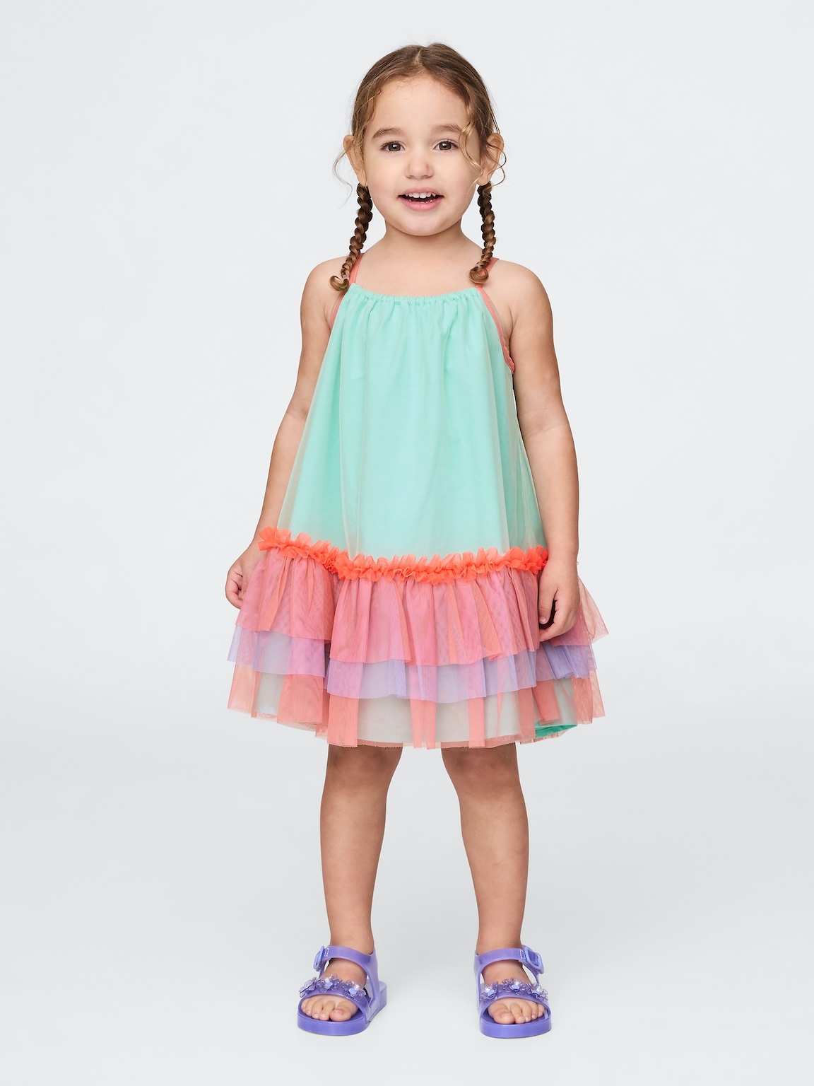 Baby & Toddler Colorblock Tulle Dress