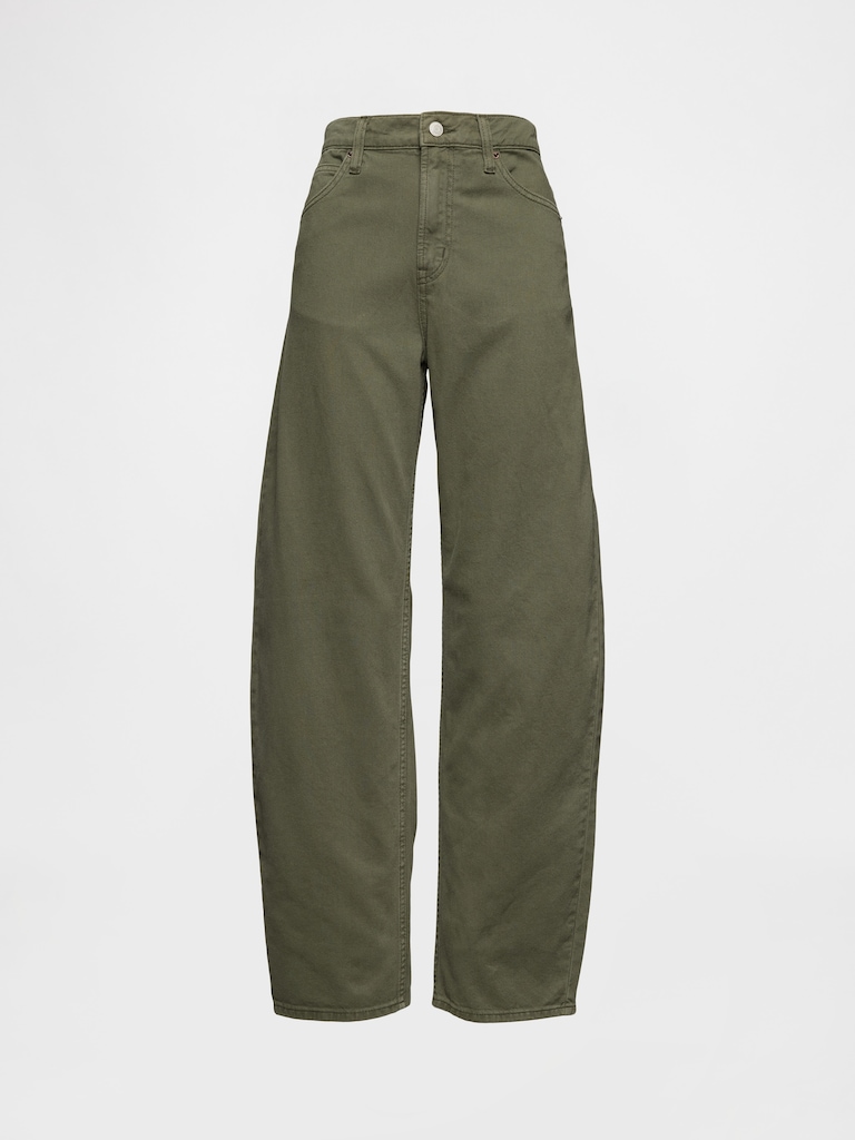 High Rise Barrel Jeans