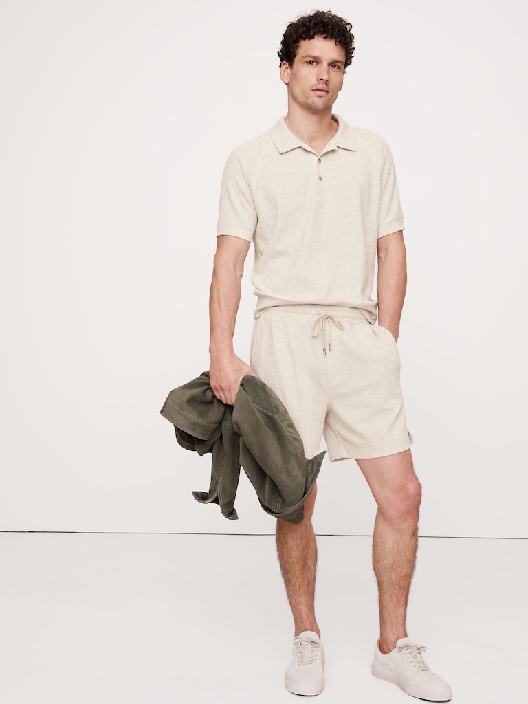 6" Waffle-Knit Pull-On Short