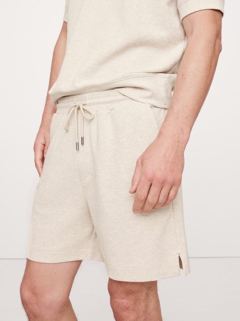 6" Waffle-Knit Pull-On Short