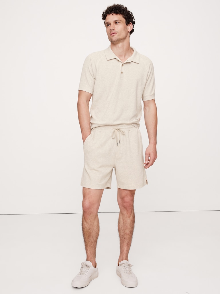 6" Waffle-Knit Pull-On Short