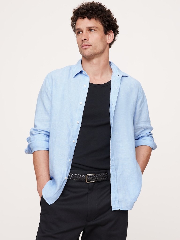 Slim-Fit Linen Shirt