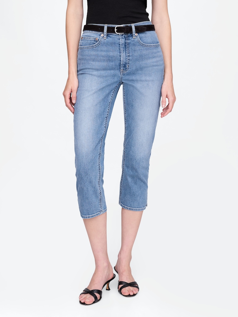 High Rise Capri Jeans