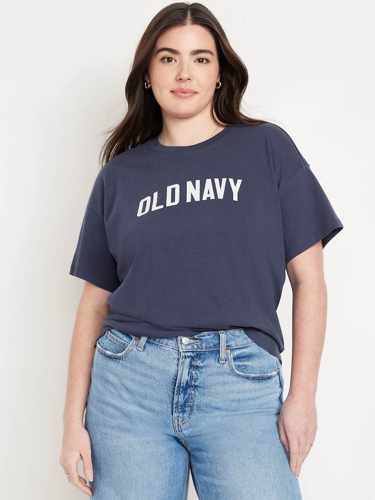 Vintage Crew-Neck Logo-Graphic T-Shirt