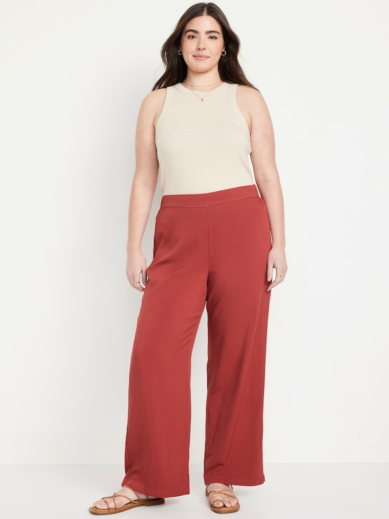 High-Waisted Playa Wide-Leg Pants