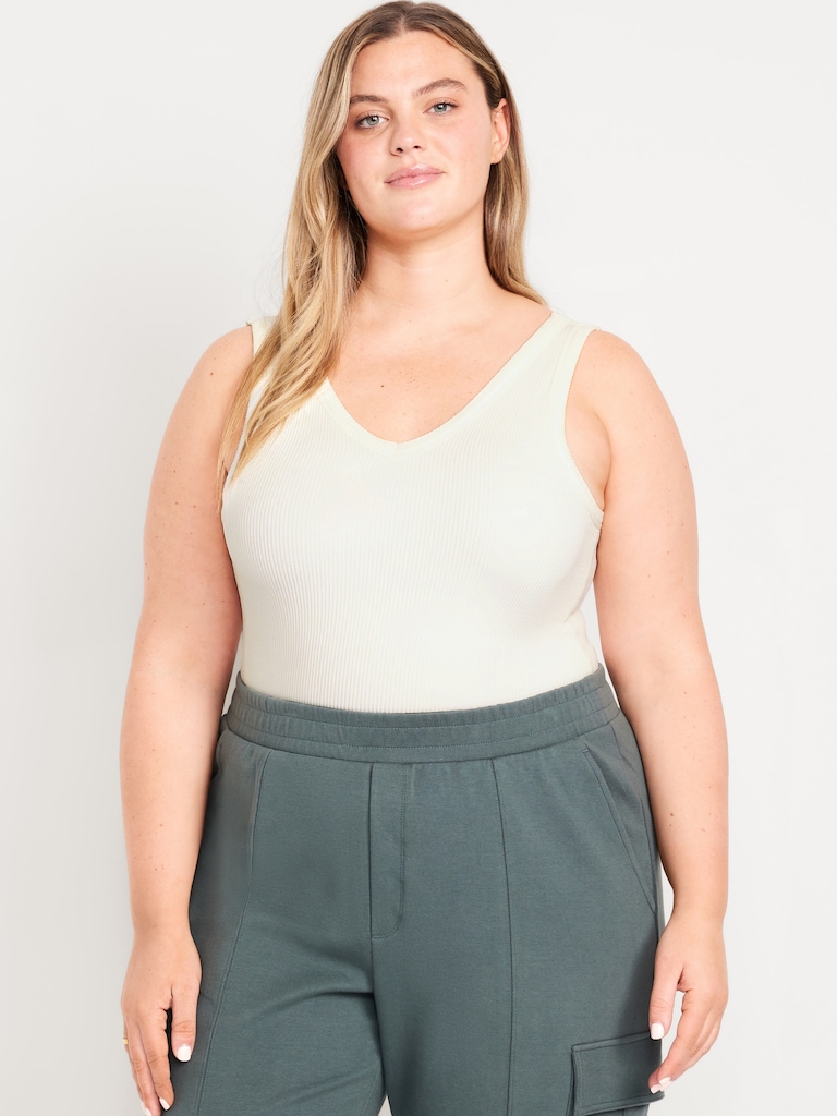 Exhale Seamless V-Neck Rib Tank