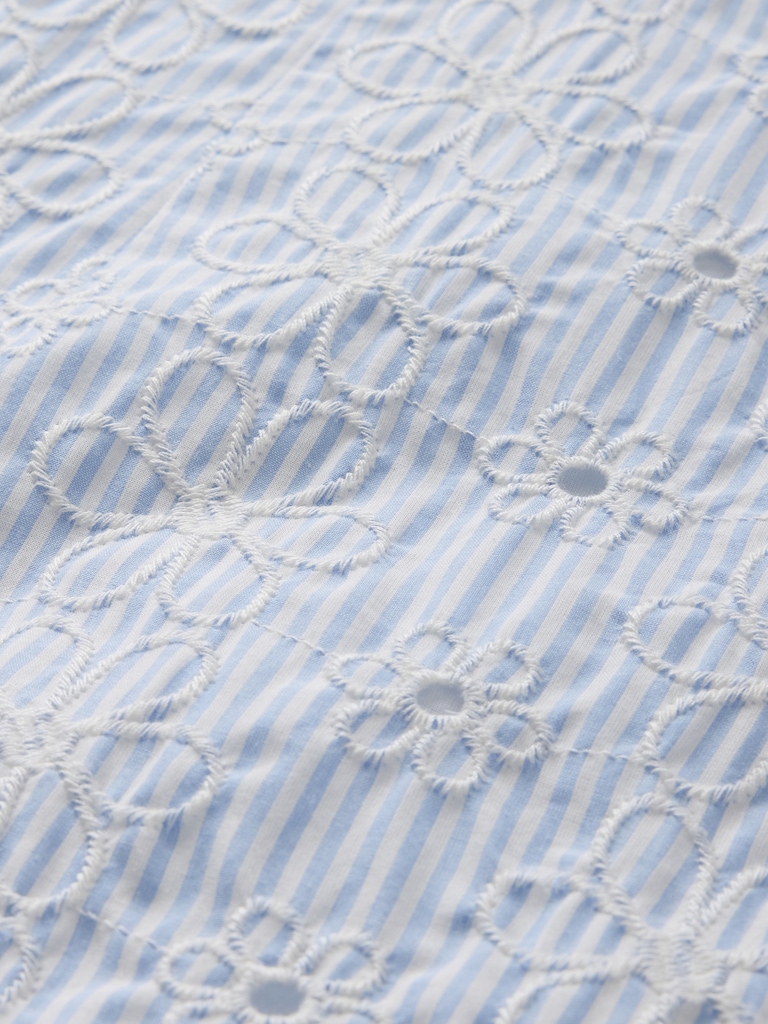 Eyelet V-Neck Midi Dress