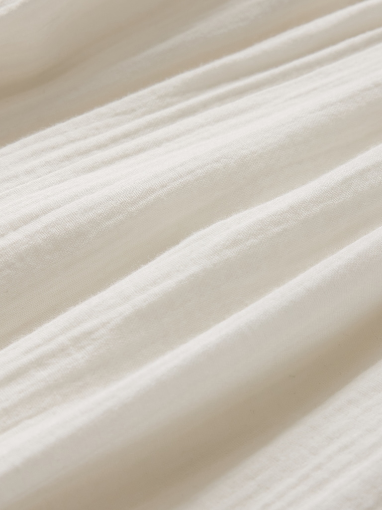 Cotton Gauze Mixed Media Maxi Dress