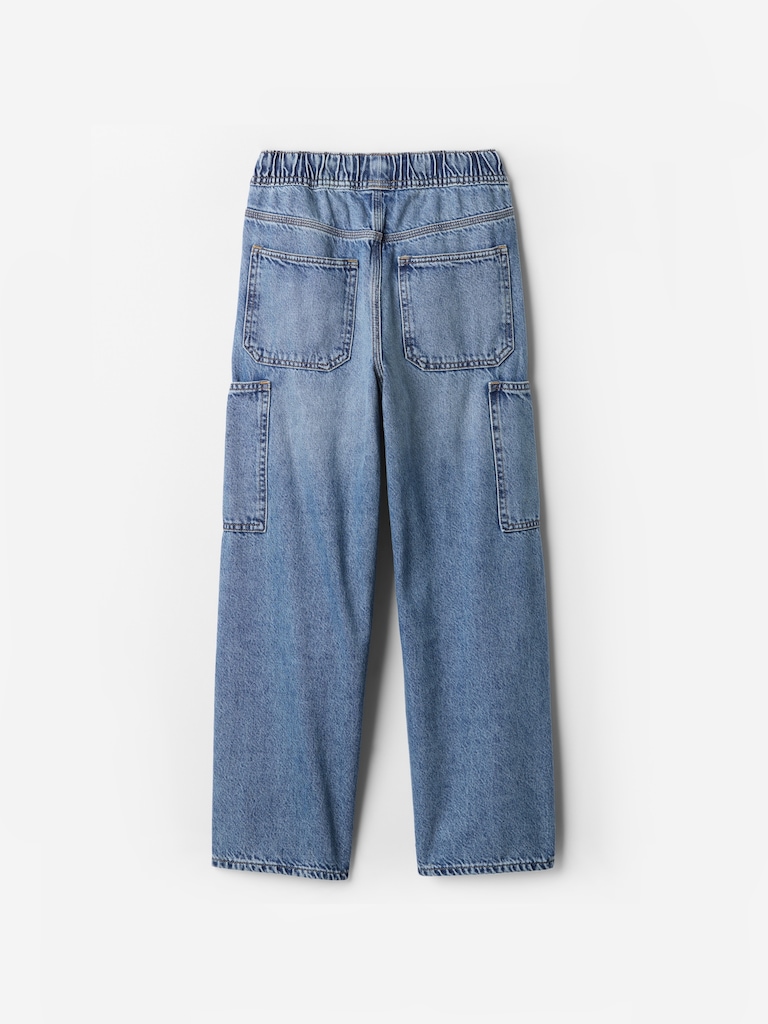 Kids Pull-On Baggy Cargo Jeans