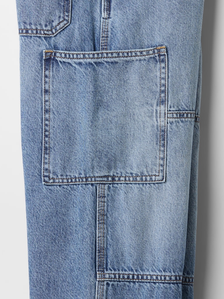 Kids Pull-On Baggy Cargo Jeans