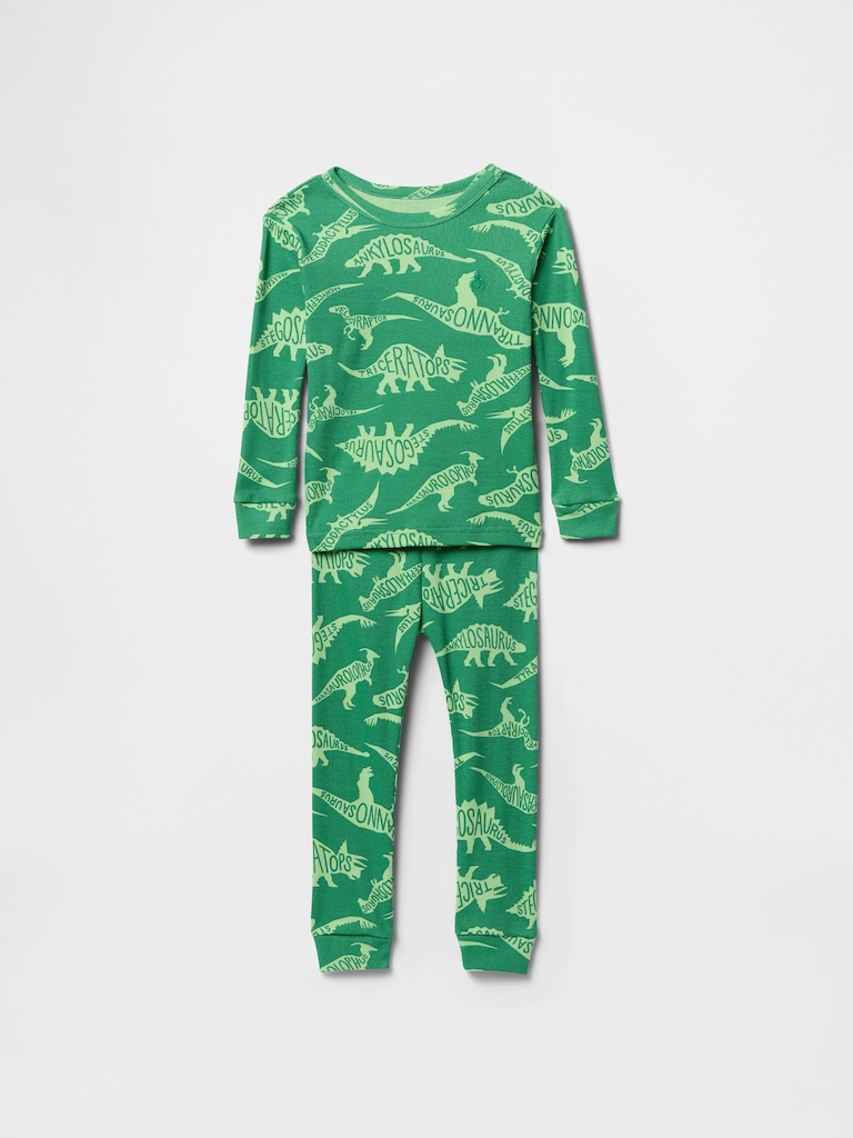 Baby & Toddler Organic Ribbed Cotton PJ Set