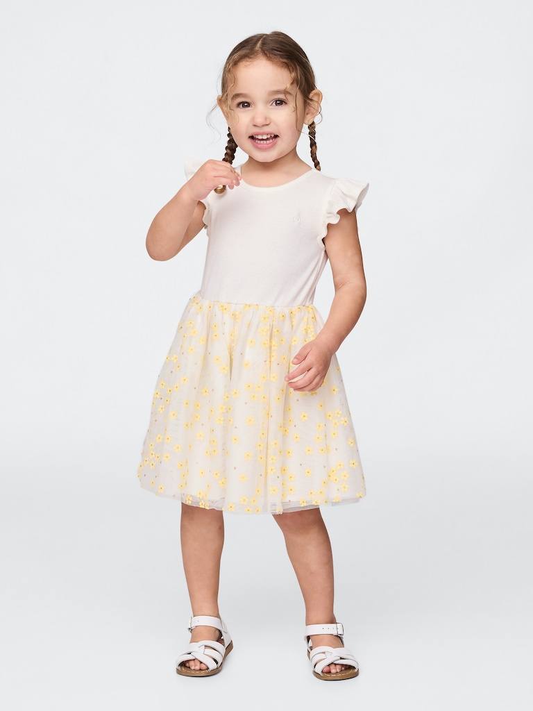 Baby & Toddler 2-in-1 Flower Tulle Dress
