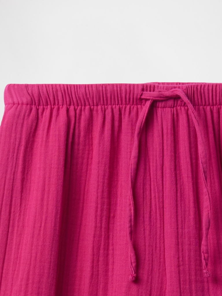 Kids Crinkle Gauze Easy Wide-Leg Pants