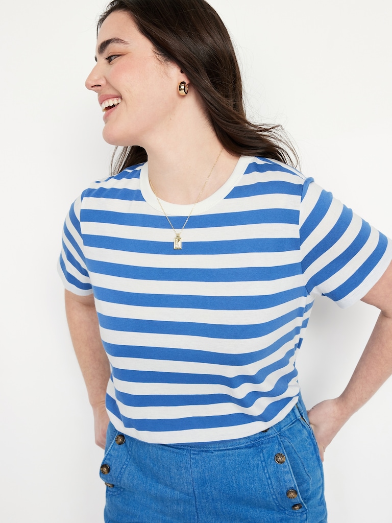 EveryWear Crew-Neck Striped T-Shirt