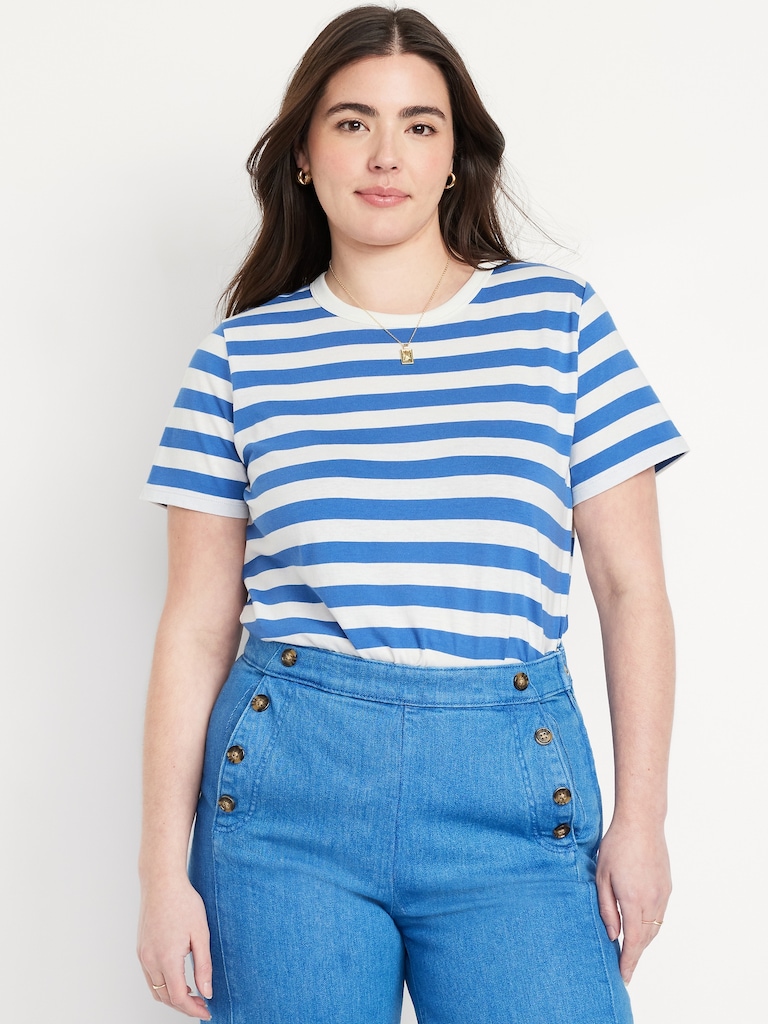 EveryWear Crew-Neck Striped T-Shirt