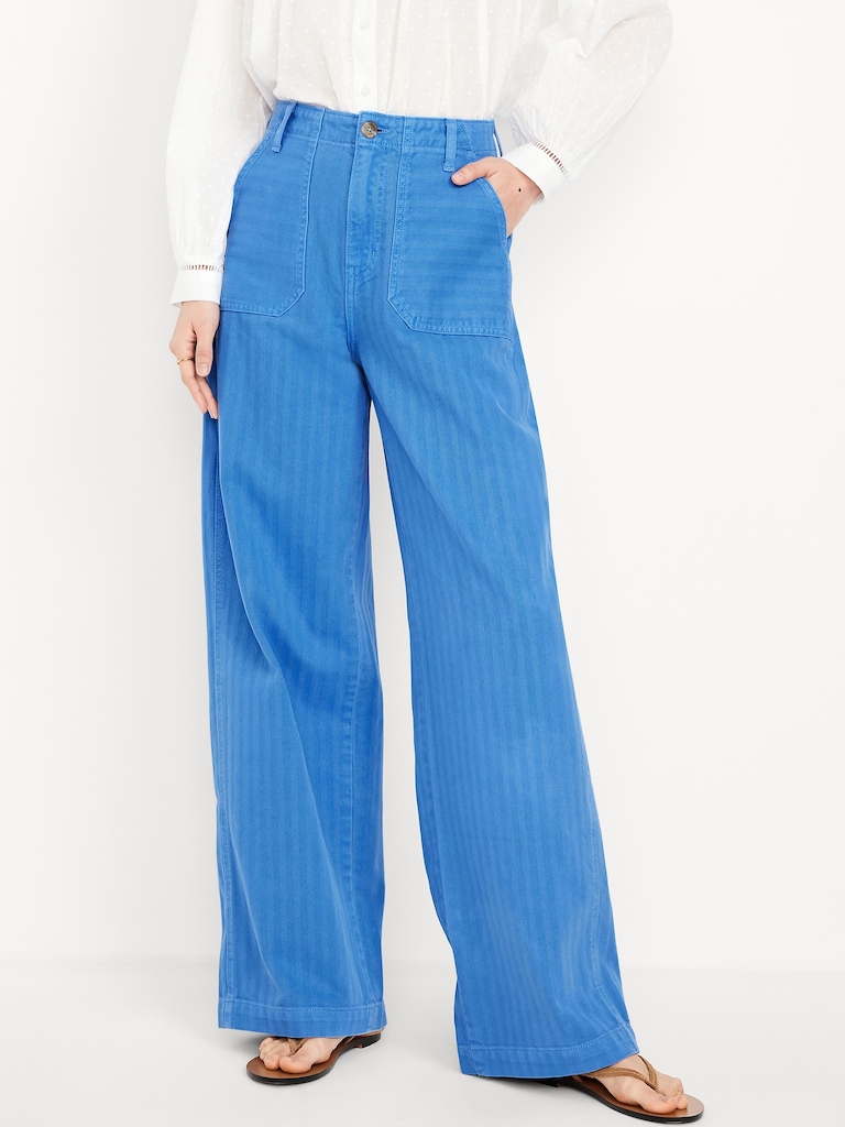 High-Waisted Baggy Wide-Leg Jeans
