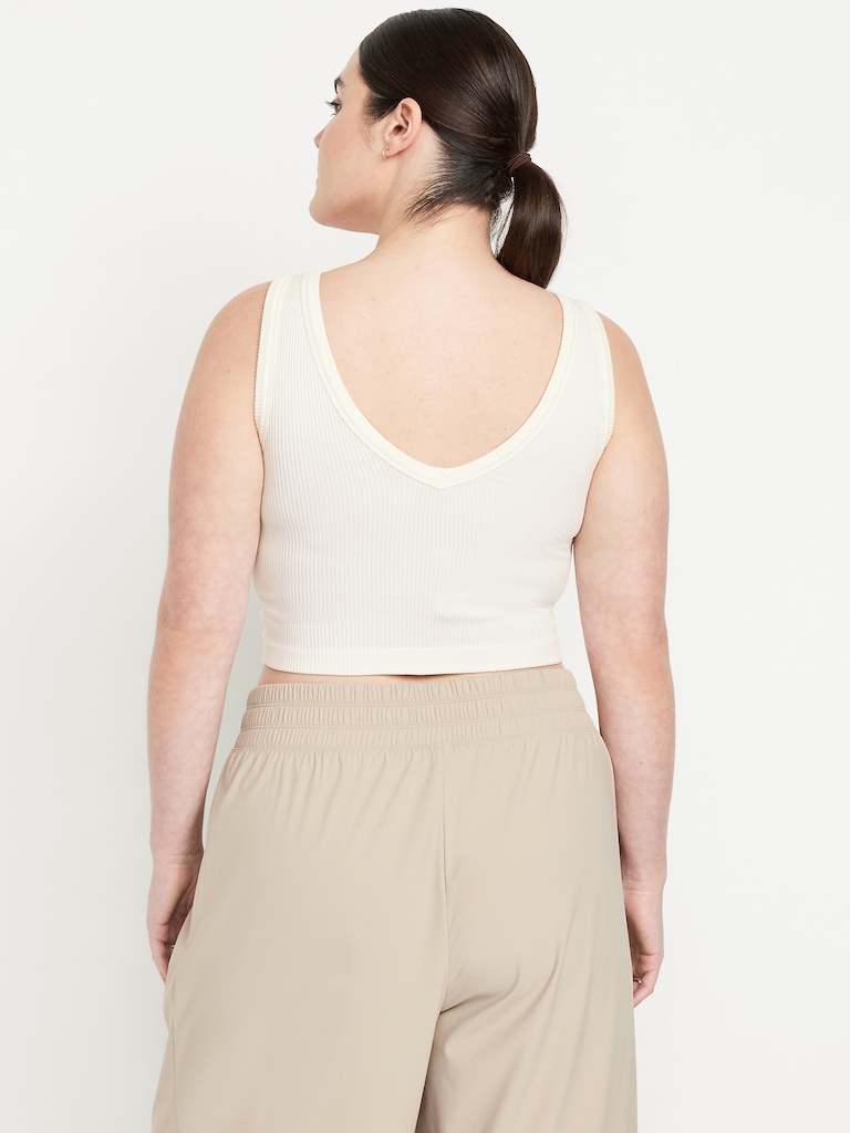 Exhale Seamless V-Neck Rib Tank