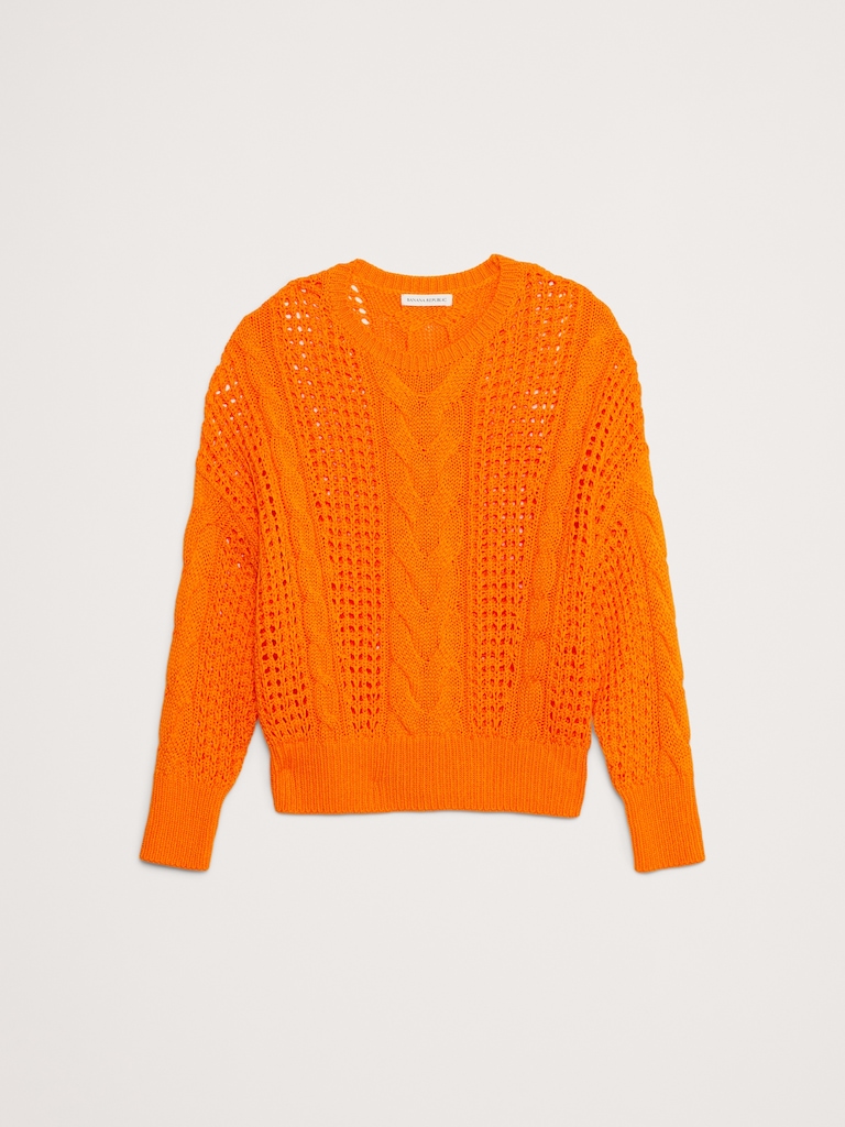 Cotton Cable-Knit Sweater