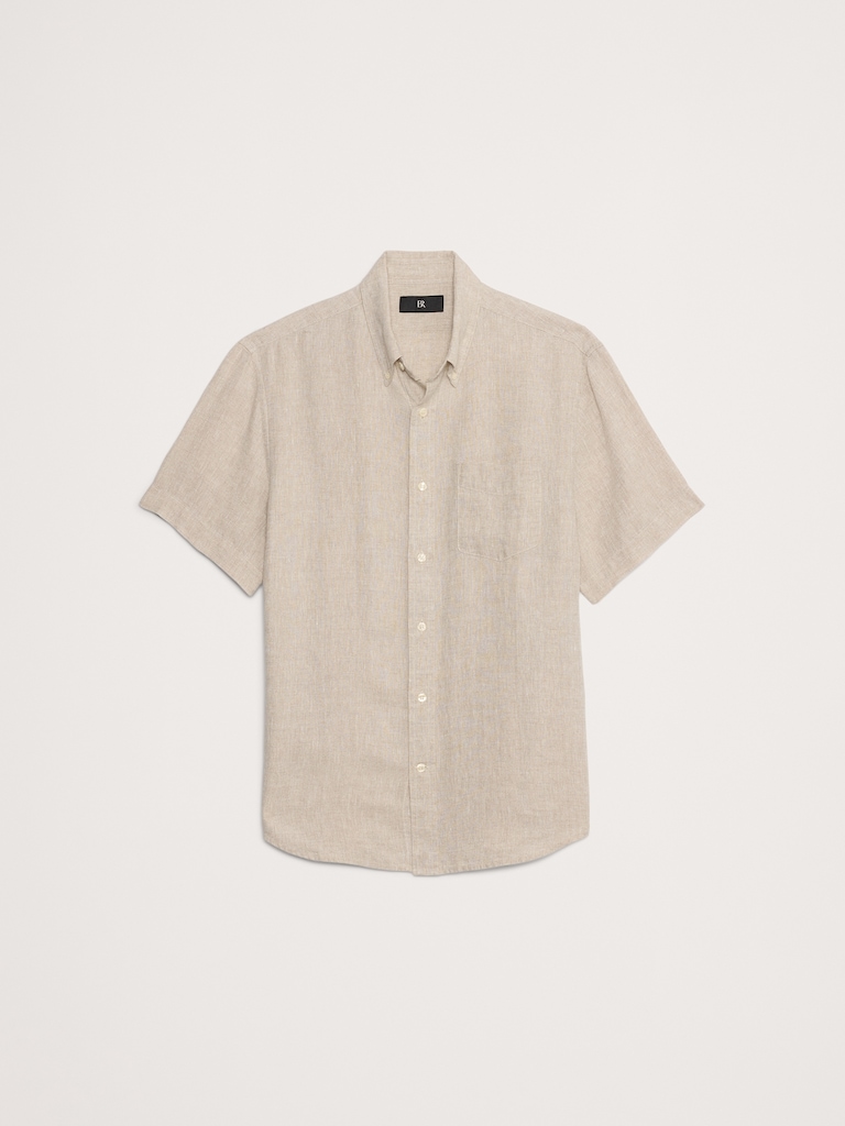 Standard-Fit Linen Short-Sleeve Shirt