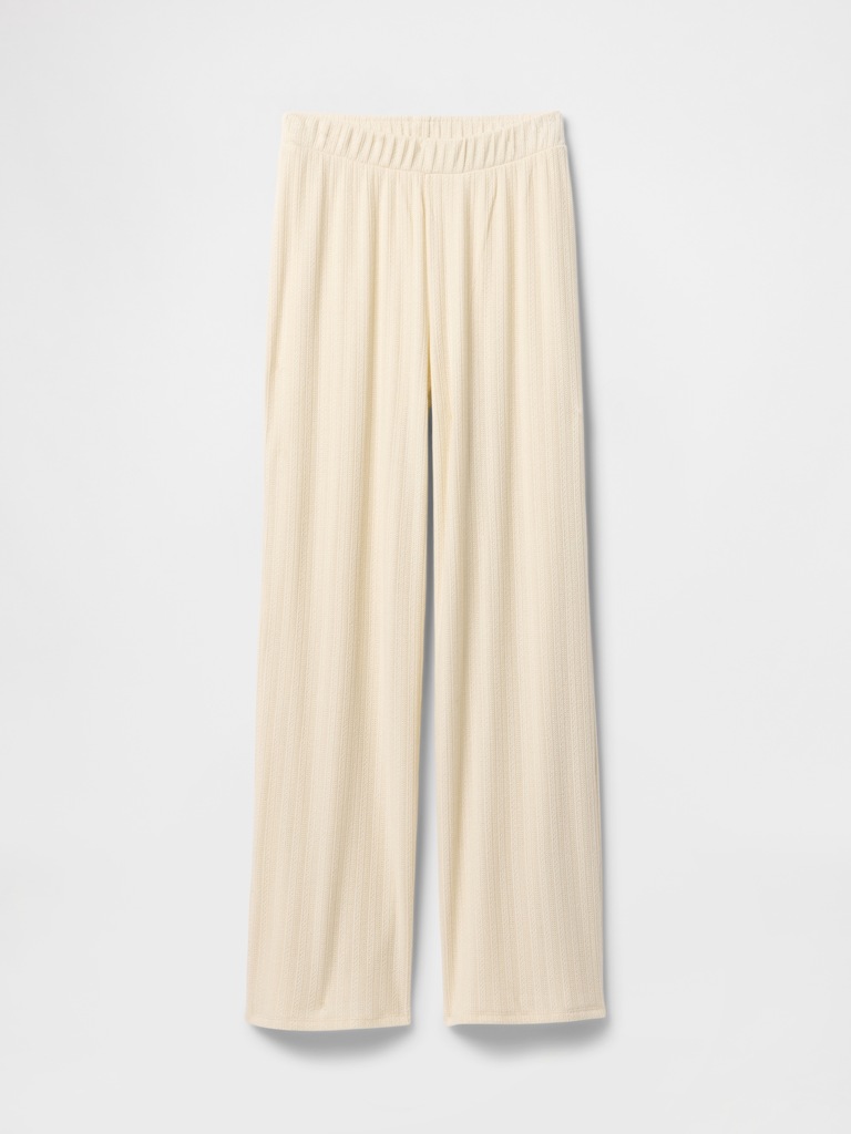 Pointelle Wide-Leg PJ Pants