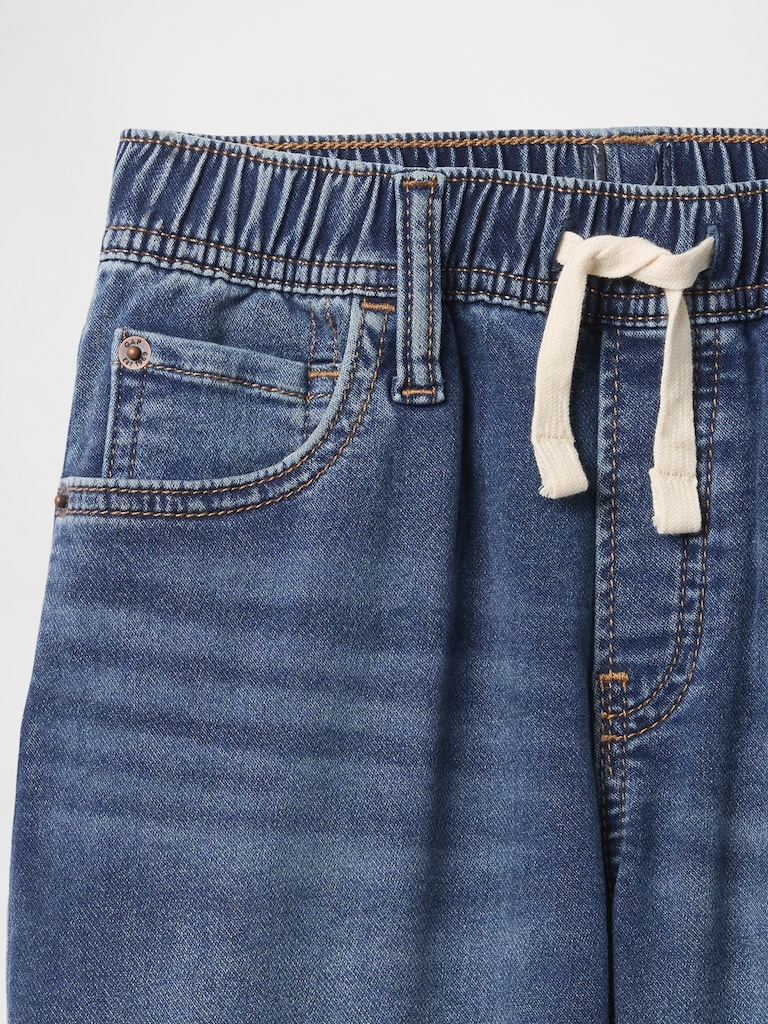 Kids Pull-On Loose Sweatpant Jean Shorts