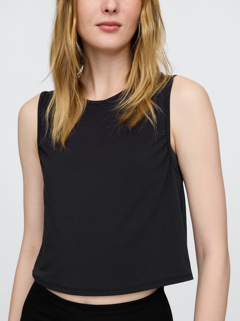 GapFit Breathe Crop Muscle Tank Top