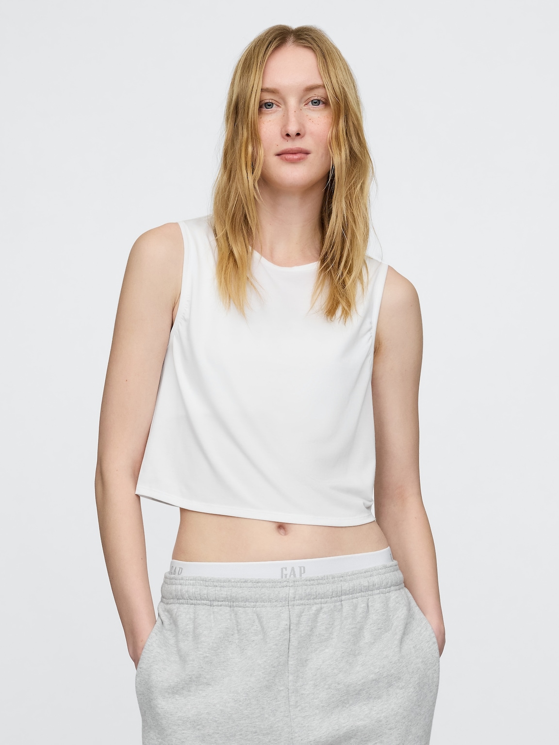 GapFit Breathe Crop Muscle Tank Top
