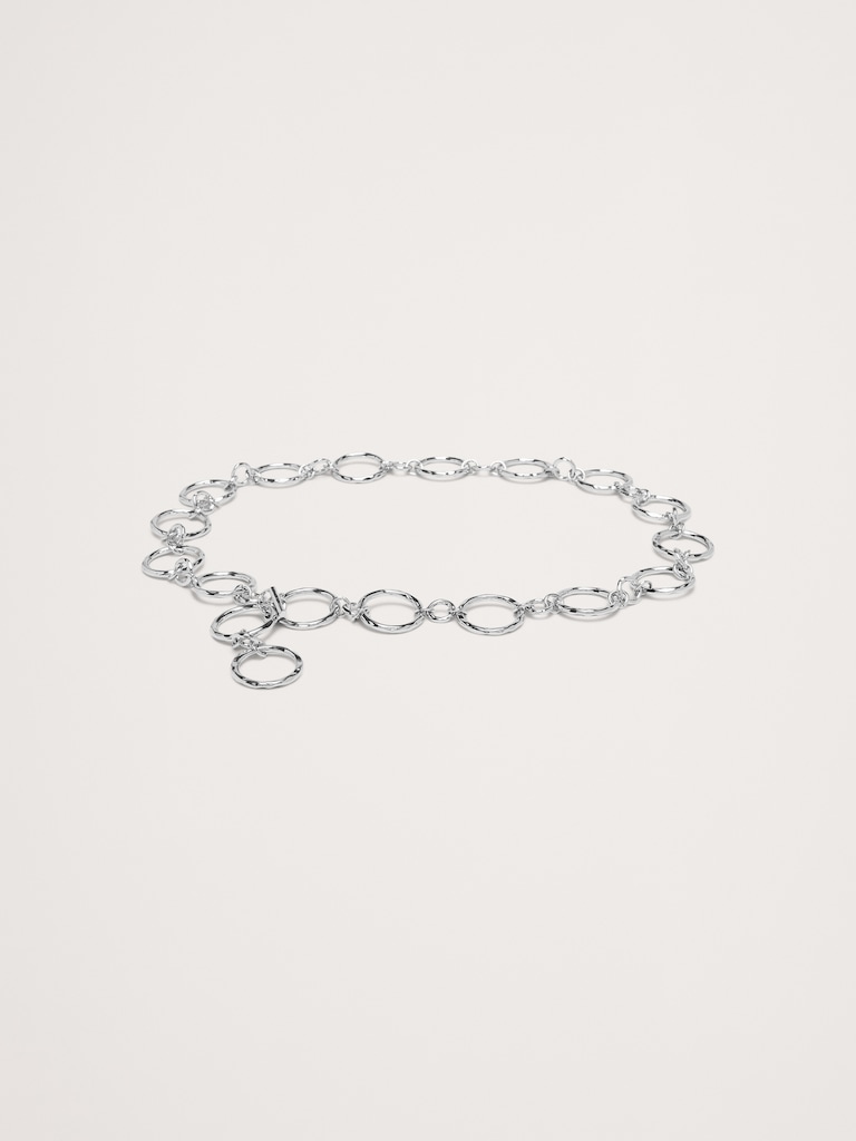 Ceinture chaîne à anneaux en métal