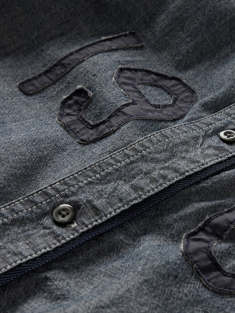 Denim 1969 Logo Baseball Jersey