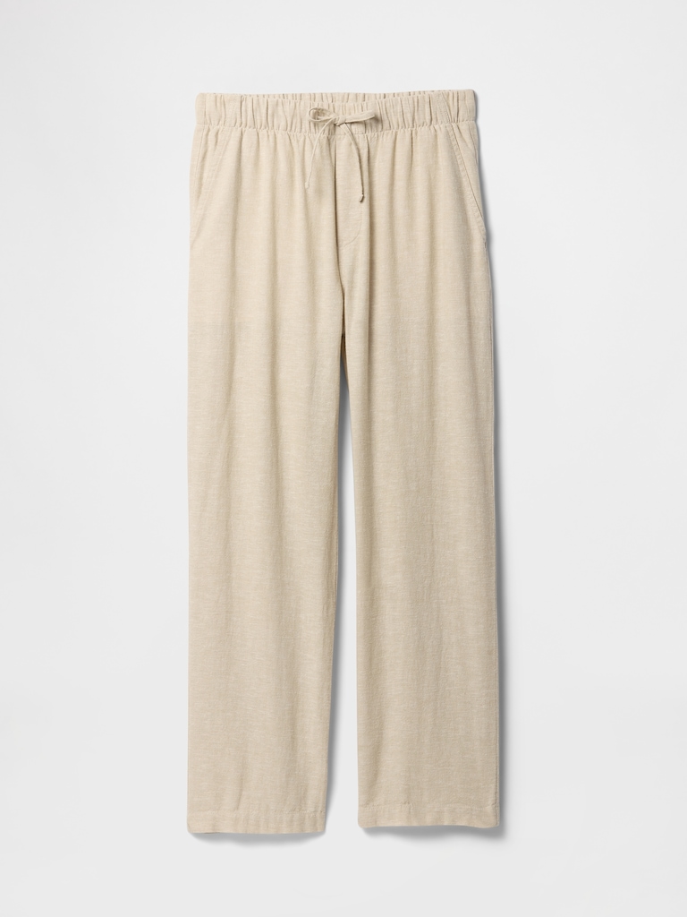 Mid Rise Easy Linen-Blend Pants