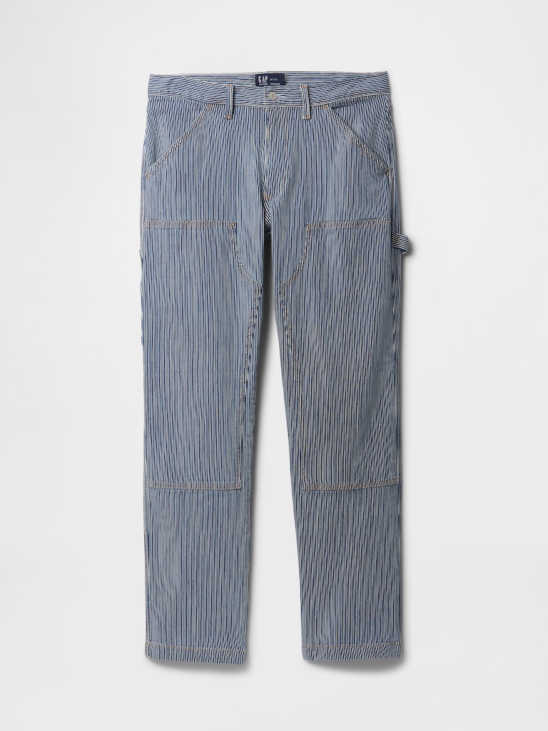 Stripe Straight Carpenter Jeans