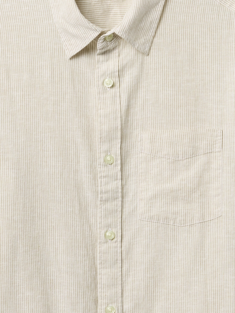 Linen-Blend Shirt in Standard Fit