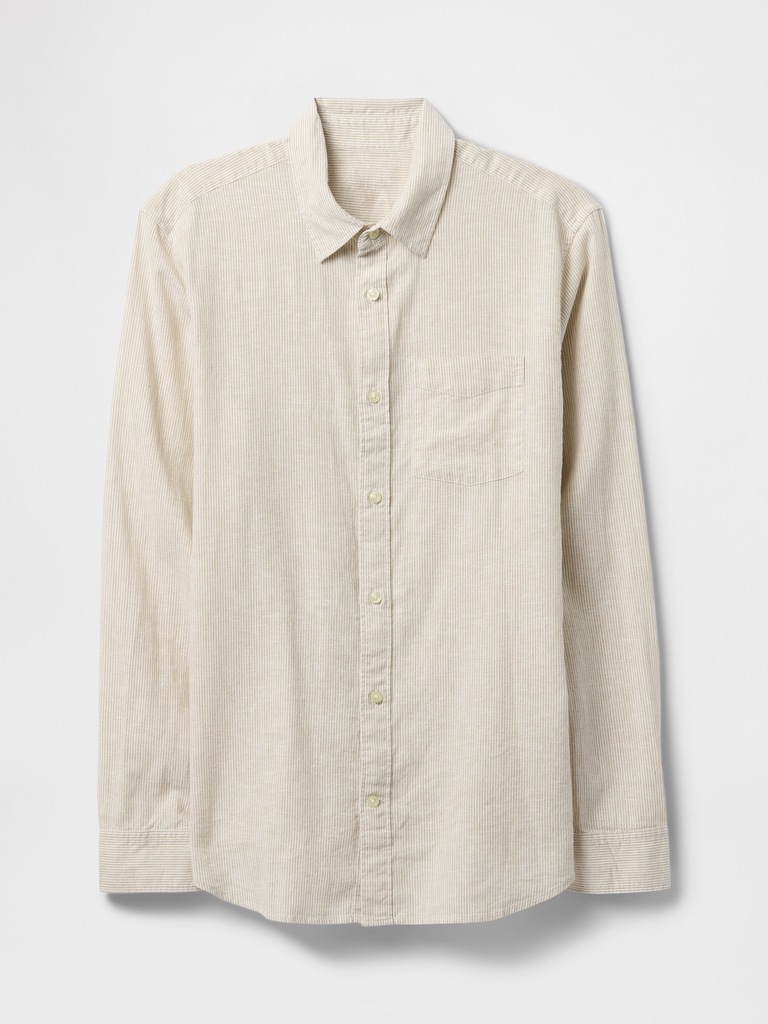 Linen-Blend Shirt in Standard Fit