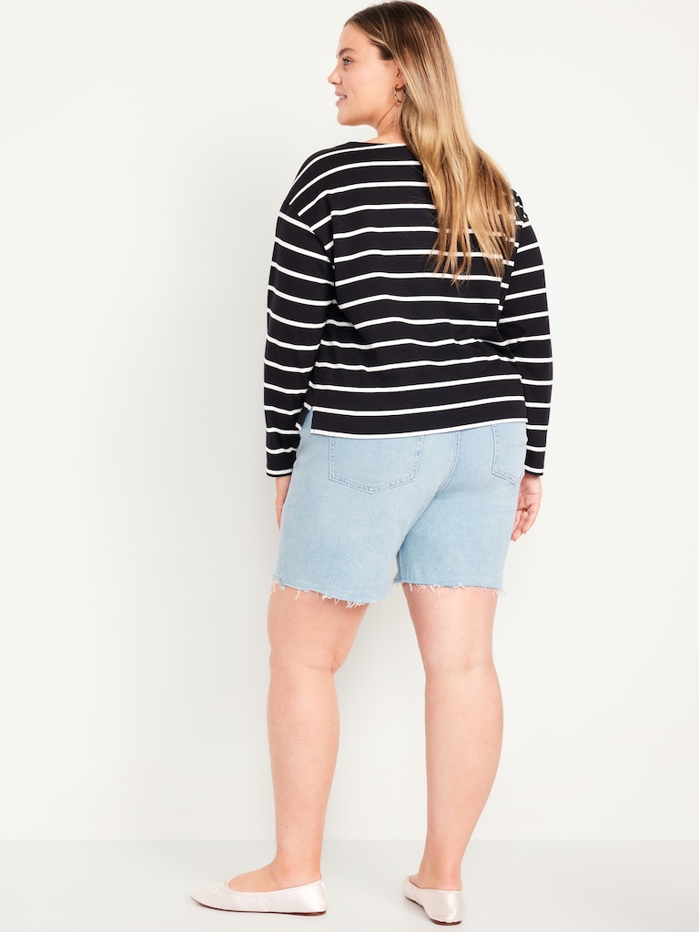 High-Waisted OG Jean Cut-Off Shorts -- 7-inch inseam