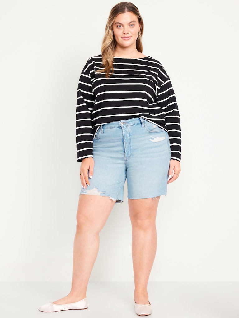 High-Waisted OG Jean Cut-Off Shorts -- 7-inch inseam