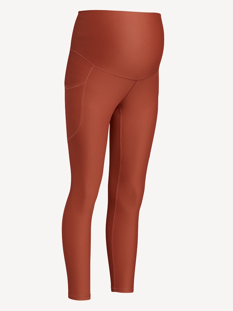 Maternity Full Panel PowerSoft 7/8 Rib Leggings