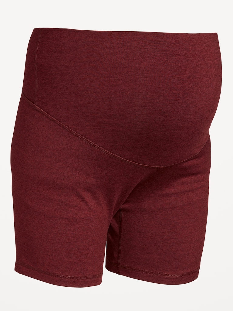 Maternity Full-Panel CloudComfy Biker Shorts -- 6-inch inseam