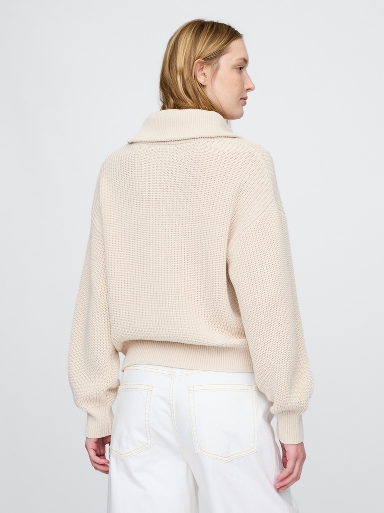100% Cotton Half-Zip Pullover Sweater