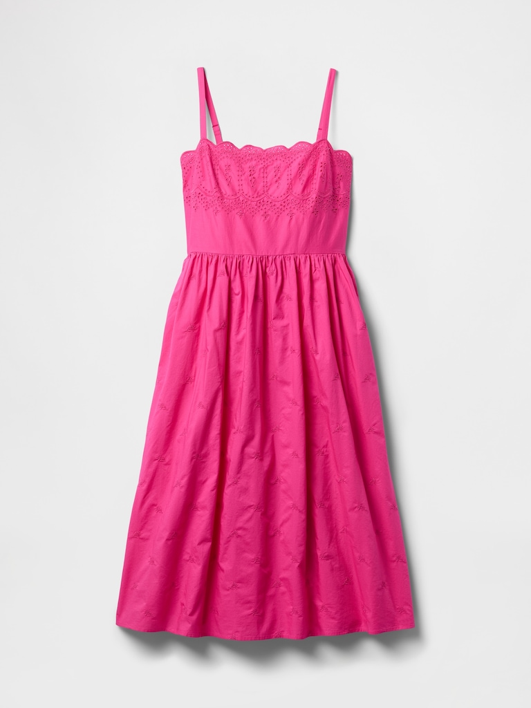 Eyelet Midi Dress