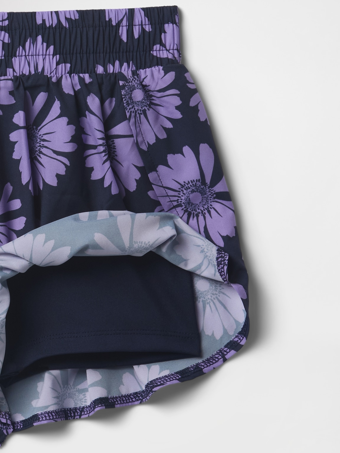 Kids Quick-Dry Butterfly-Hem Run Shorts
