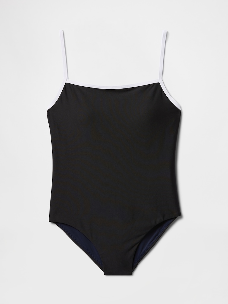 Square-Neck One-Piece Swimsuit