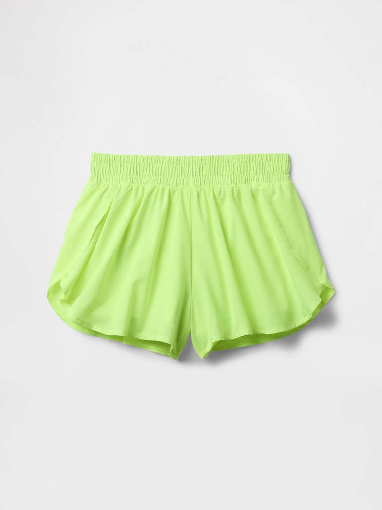 Kids Quick-Dry Butterfly-Hem Run Shorts