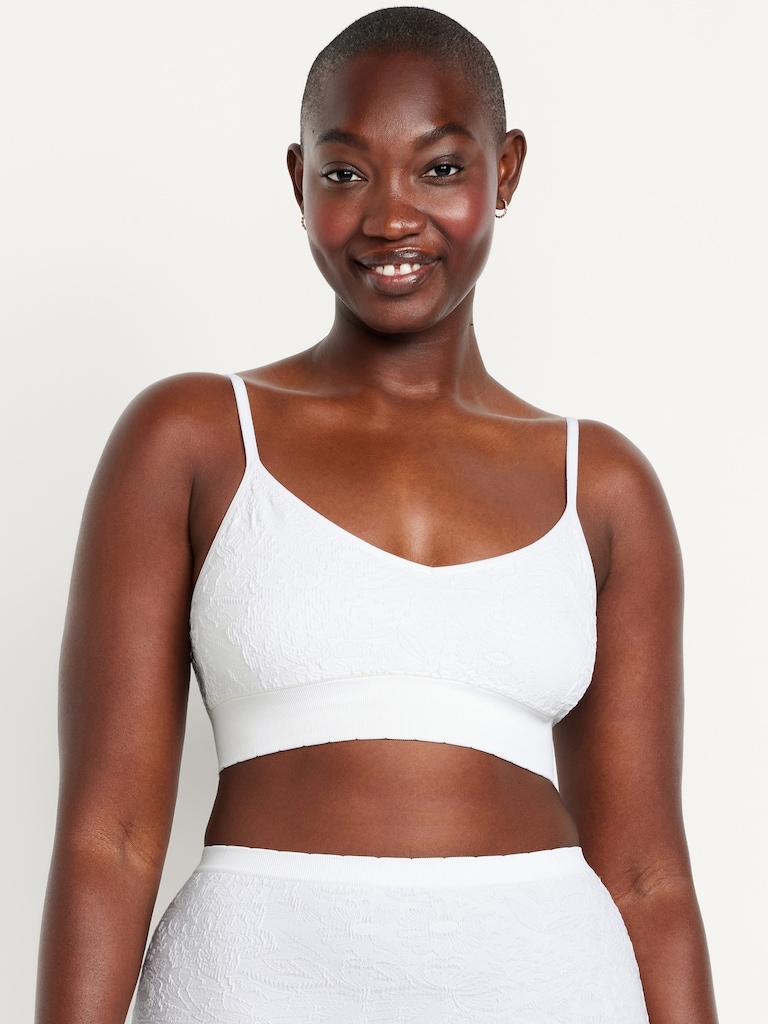Seamless Lace Longline Bralette