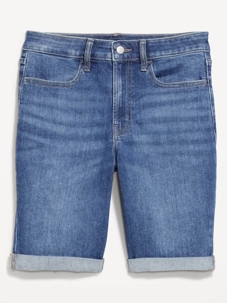 High-Waisted Wow Jean Shorts -- 9-inch inseam