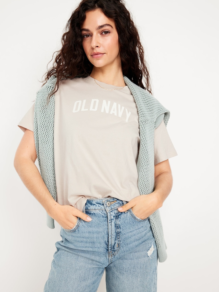 Vintage Crew-Neck Logo-Graphic T-Shirt