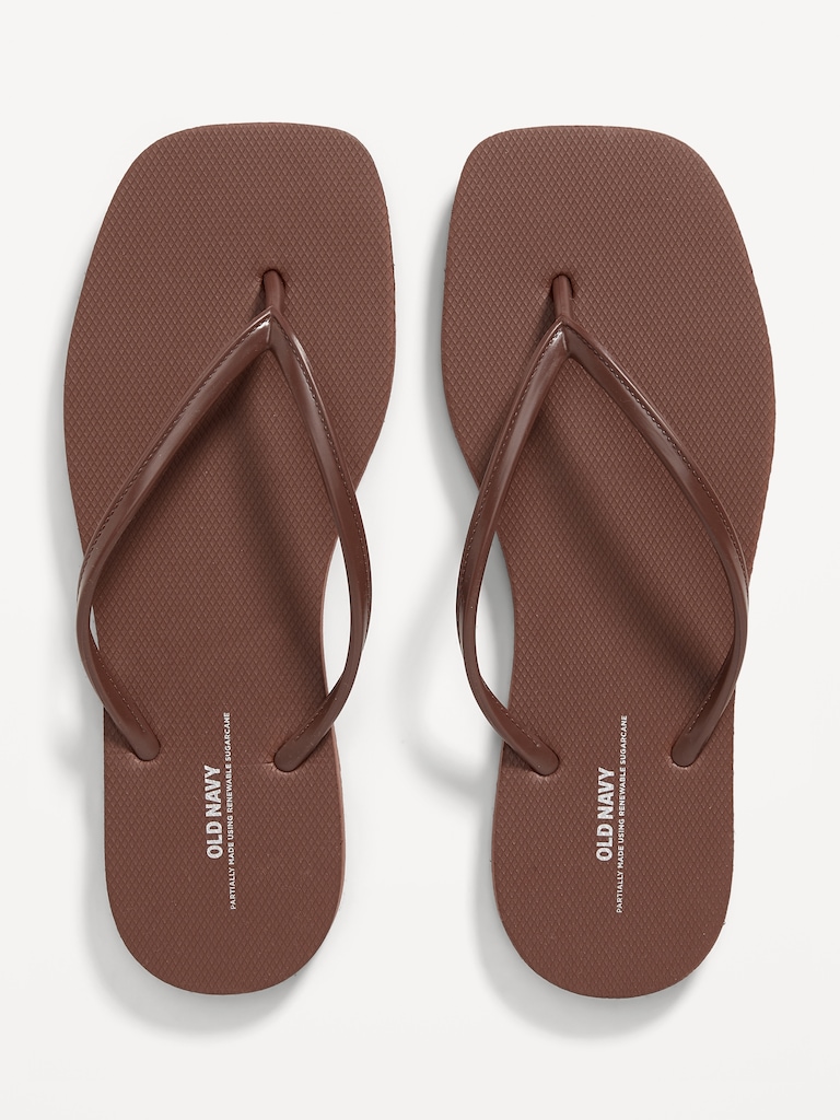 Square Toe Flip-Flop Sandals
