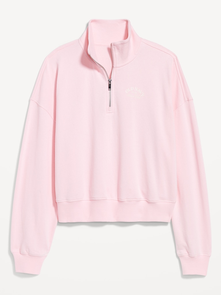 SoComfy Oversized Logo Half-Zip Sweatshirt