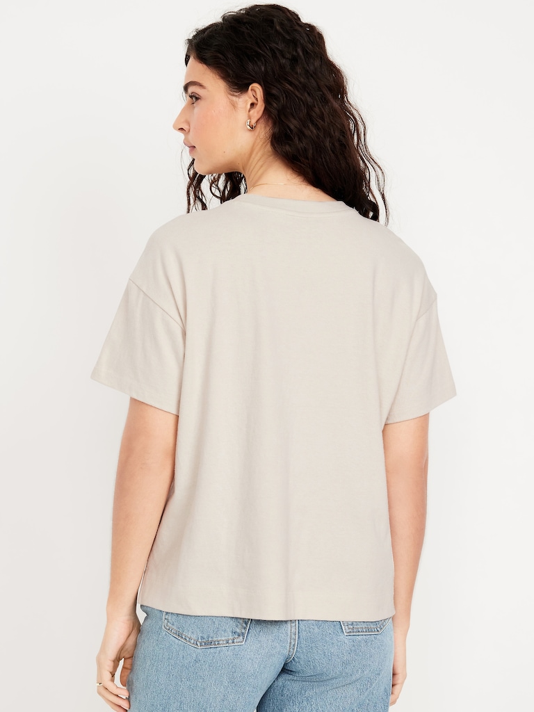 Vintage Crew-Neck Logo-Graphic T-Shirt